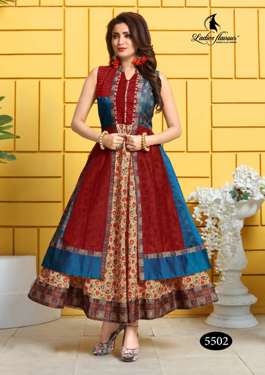 Digital Printed Gown - Musline Digital Print & Rayon, Available Sizes M(38)-3xl(46), Sleeveless, All Season