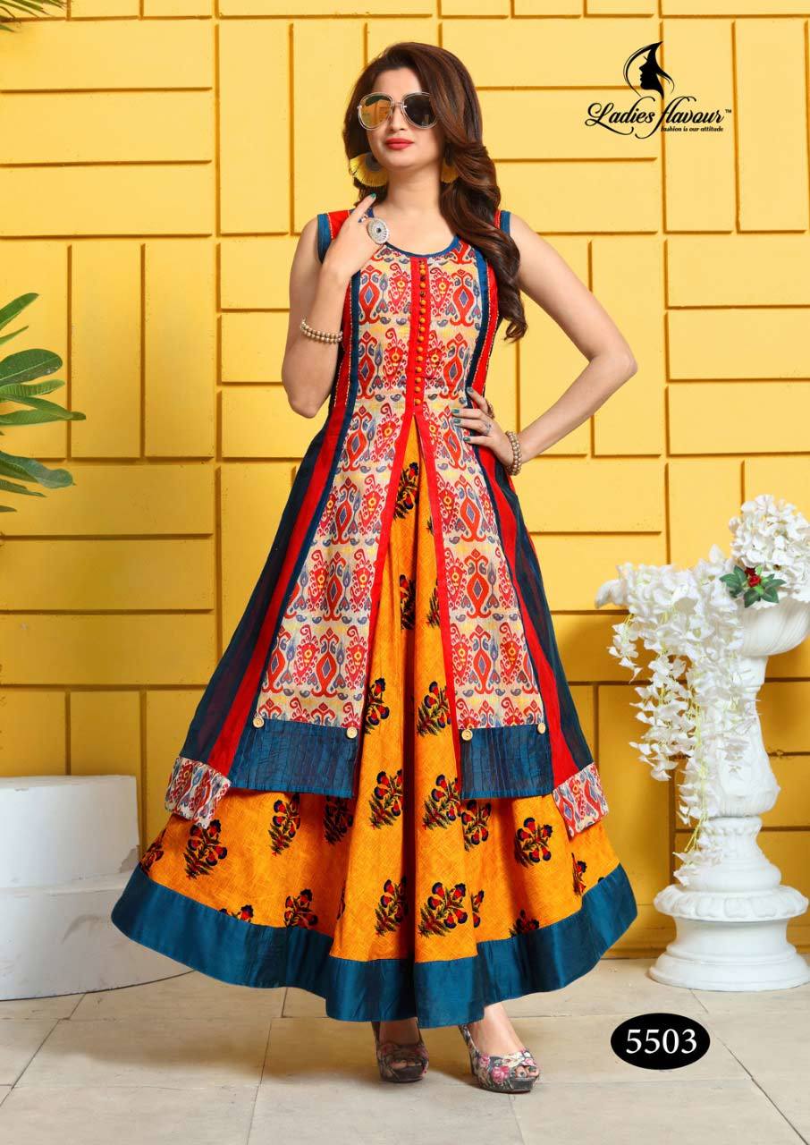 Digital Printed Gown - Musline Digital Print & Rayon, Available Sizes M(38)-3xl(46), Sleeveless, All Season