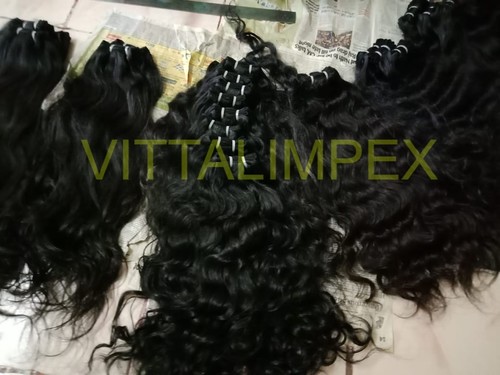 ब्लैक कलर ह्यूमन हेयर एक्सटेंशन