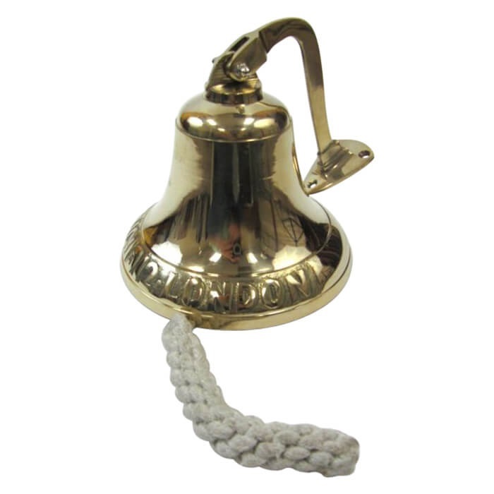 Solid Brass Bracket Bell Raised Letters "Titanic