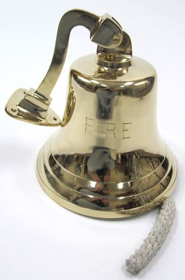 Solid Brass Heavy Bracket Bell - 9 Inch, Golden, Hand-built | Classical Hanging Style, Decorative Outdoor Bell