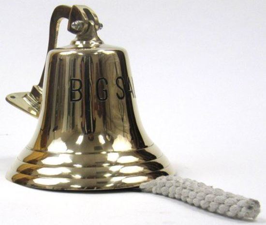 Solid Brass Ships Bracket Bell Engraved