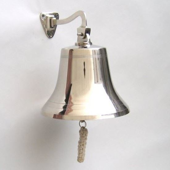 Solid Brass Engraved Bracket Bell "Fire"