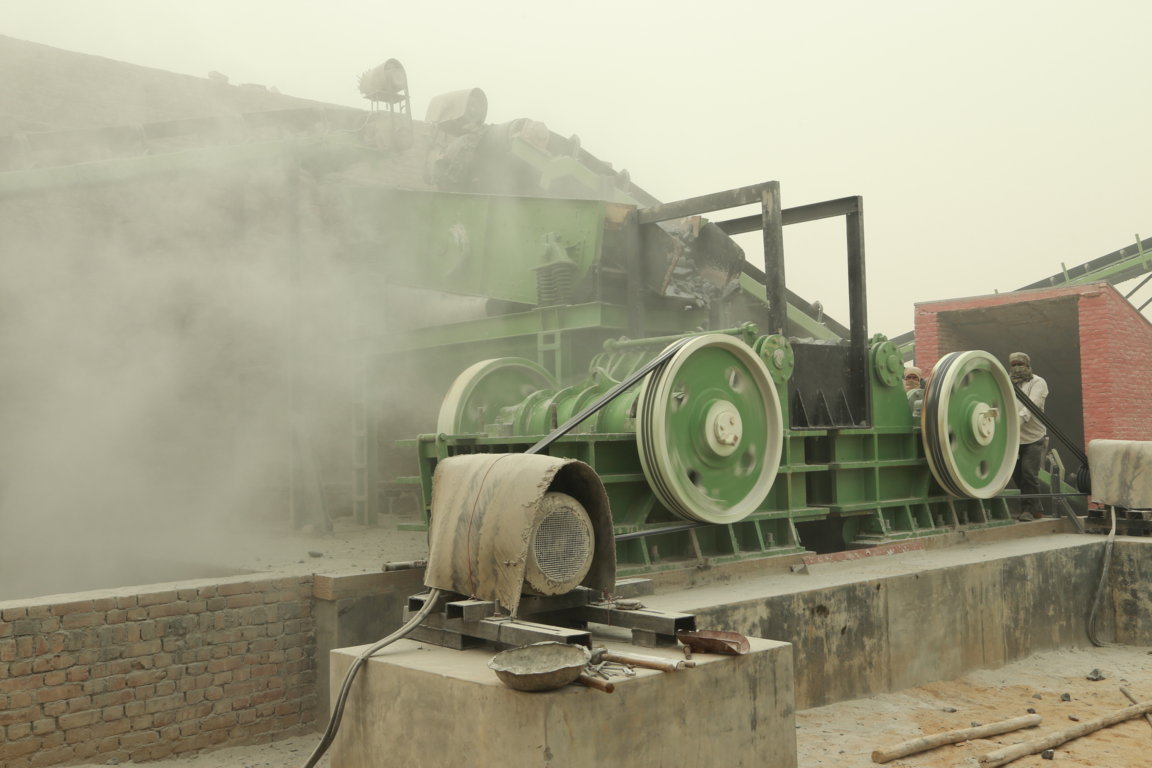 Green Double Toggle Jaw Crusher