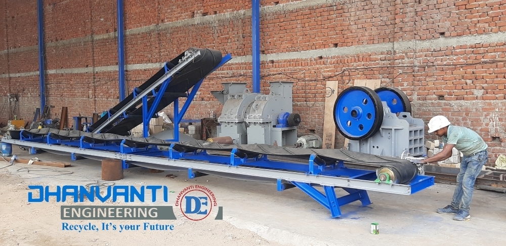 Blue Aluminum Scrap Sorting Conveyor System