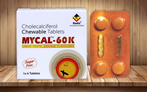 कोलेकैल्सिफ़ेरॉल (Vit-d3) 60.000 I.u माउथ डिसॉल्विंग टैबलेट हेल्थ सप्लीमेंट्स
