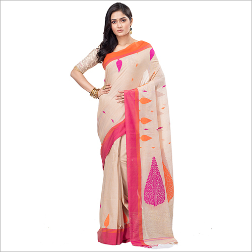 Available In Different Colors Ladies Party Wear Cotton Saree
