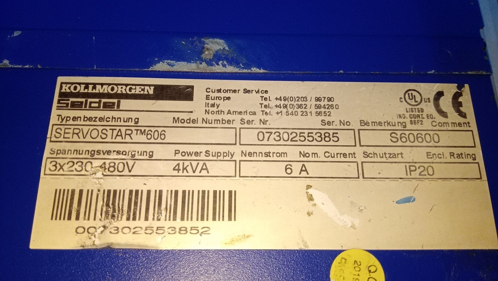 Kollmorgen Servo Drive S60600