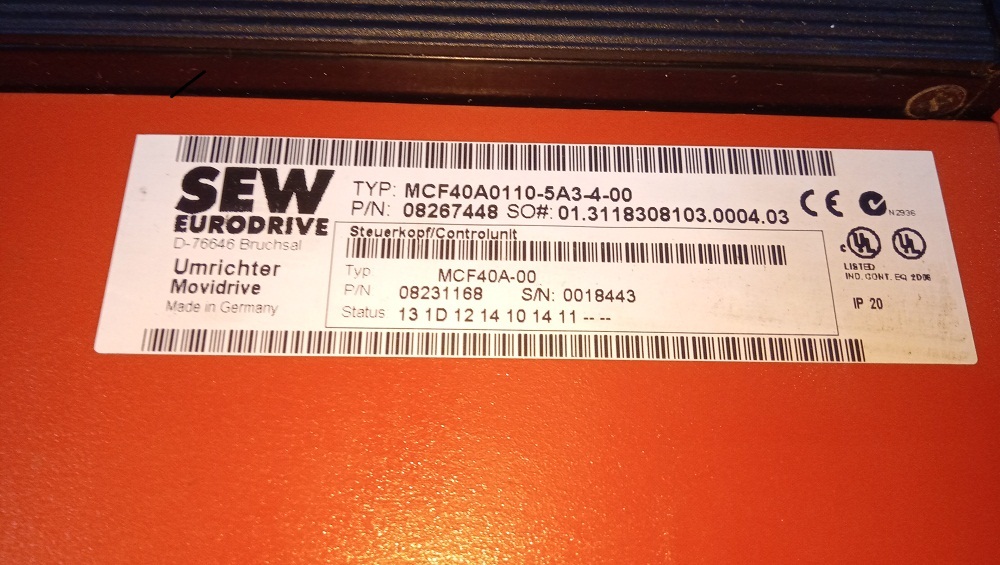 Sew Servo Drive Mcf40a0110-5a3-4-00