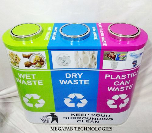 Customized Ss Trio Segregation Dustbin