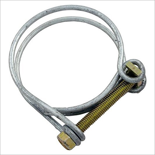 Double Wires Hose Clamp - Stainless Steel, M6x35mm | Silver Finish, 18g Weight for Reliable Pipe Connection