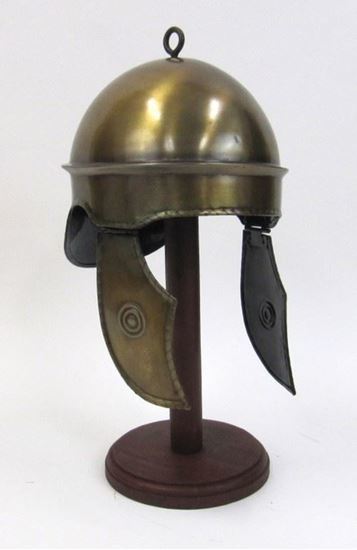 Roman Helmet - High Quality Mild Steel, Medium Size, Silver Finish, Classic Design With Plume