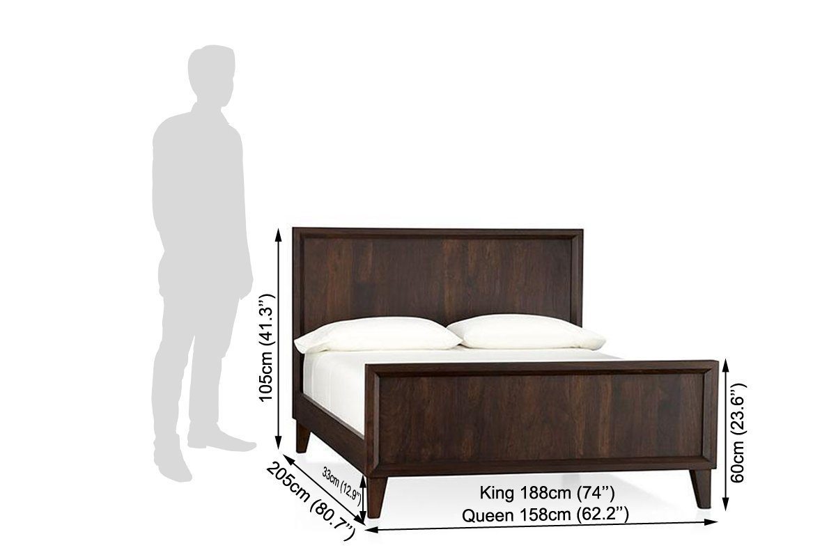 Solid Wood Bed Standard Indoor Furniture