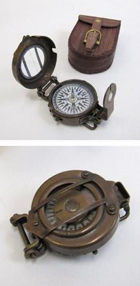 Military Compass Elite Model Polished Brass