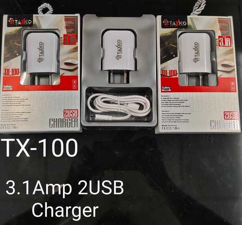 केबल चार्जर के साथ Tx-100 डबल यूएसबी
