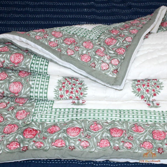 100% Cotton Block Printed Jaipuri Razai