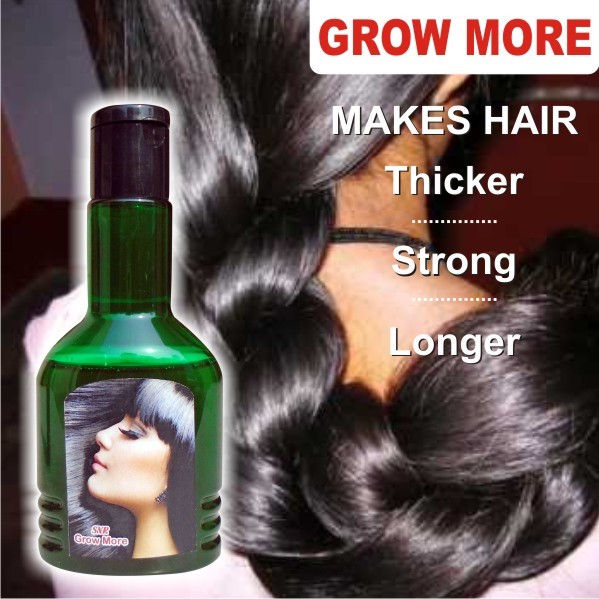 Grow More Hair Oil - 100 Gm Natural Herbal Formula | Restores Natural Growth, Nourishes Hair, Prevents Hair Loss, Eliminates Scalp Fungus