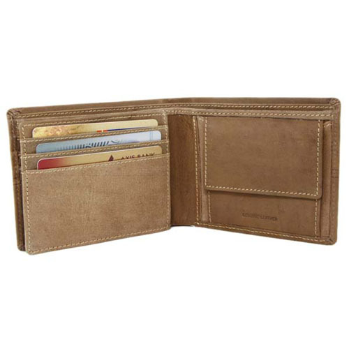 Genuine Leather Wallet - Genuine Leather, Customizable Size, Multi-color | Bifold Style, Personalizable With Logo Embossing, Gift Box Packaging
