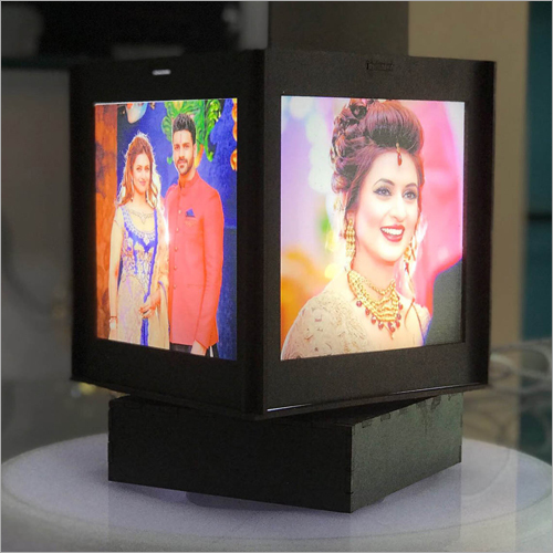 Black 12 Inch Small Square Rotate Lamp
