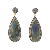 Moonstone Hot Handmade Beautiful 925 Sterling Silver Gold Plated Black Oxidized Earring