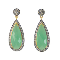 Moonstone Hot Handmade Beautiful 925 Sterling Silver Gold Plated Black Oxidized Earring