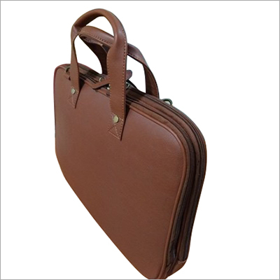 Leather Laptop Bag - Genuine Leather, Customizable Size, Rich Brown Color | Unisex Handle Design, Spacious & Durable, Tear Resistant Protection