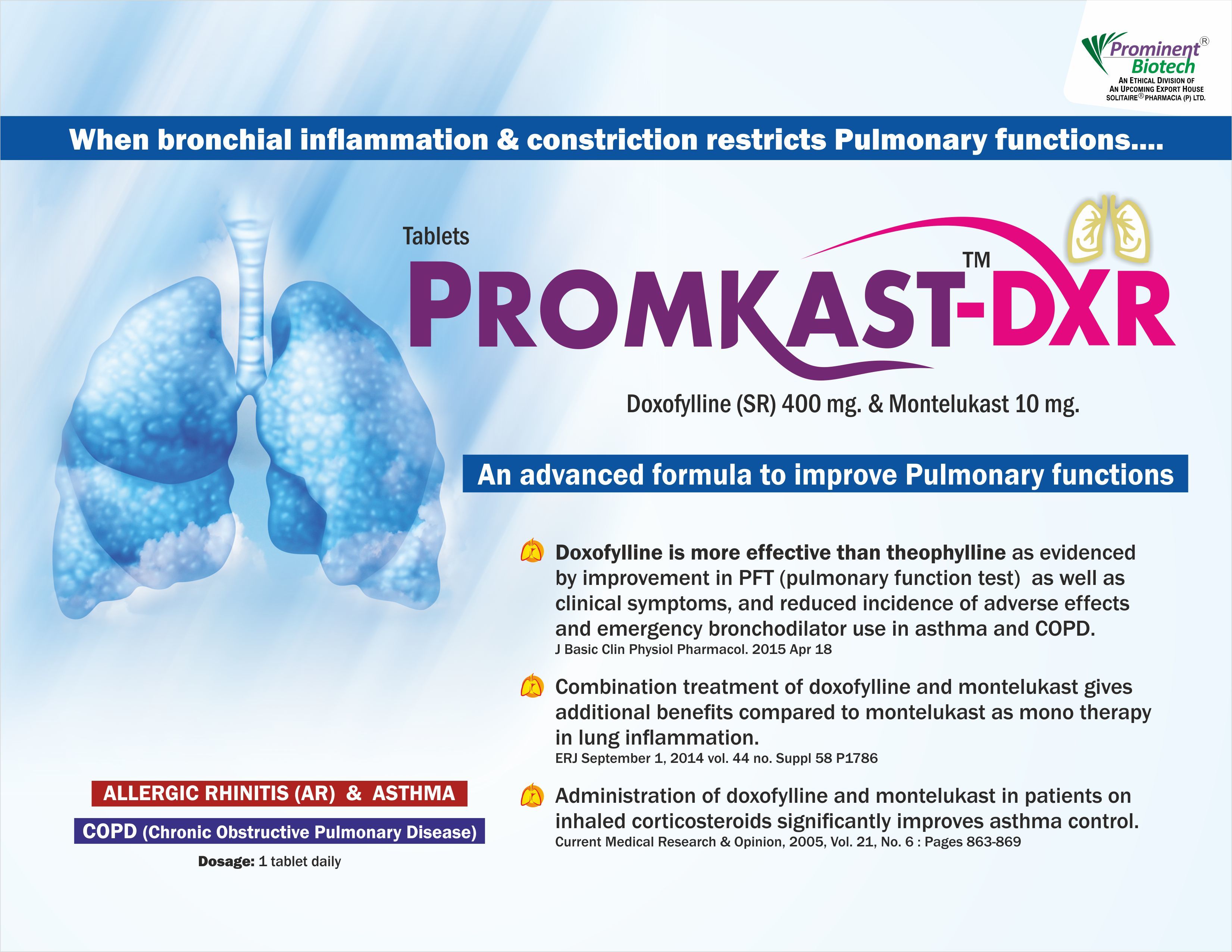 Montelukast & Doxophylline - 10 Mg & 400 Mg Sustained Release Tablets | Relief From Cold, Cough, Hay Fever, Seasonal Allergies For Adults