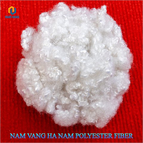 15D x 32-51-64 MM HCS सेमी डल व्हाइट रीजेनरेटेड पॉलिएस्टर स्टेपल फाइबर