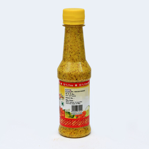 Mustard Sauce - Food Grade, Spicy Flavor, Semi Liquid Form, Packed In Plastic Bottle | Vegetarian, Class Ii Preservatives, Versatile For Cuisines
