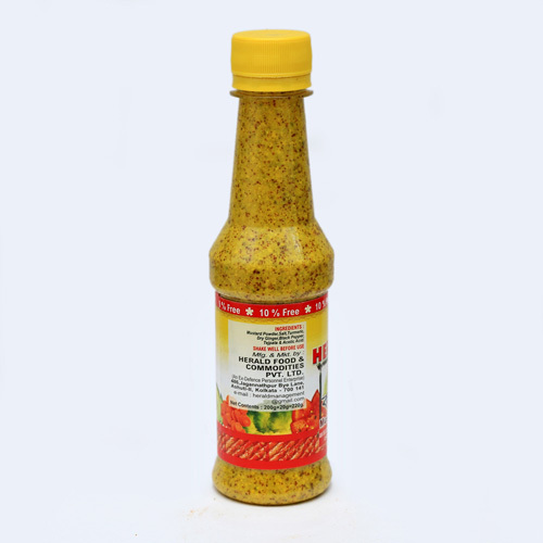 Mustard Sauce - Food Grade, Spicy Flavor, Semi Liquid Form, Packed In Plastic Bottle | Vegetarian, Class Ii Preservatives, Versatile For Cuisines