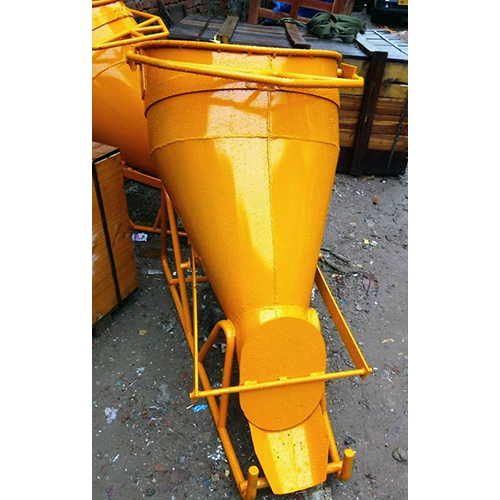 Concrete Bucket - Mild Steel, Standard Size, Yellow Color | Auto-Closing Gate System for Controlled Discharge
