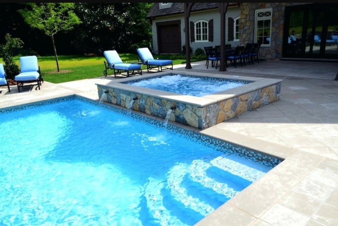 Outdoor Swimming Pool - Fiberglass, Rectangular, Variable Size & Depth (1.2-1.8m) | Residential Usage, 10-year Warranty