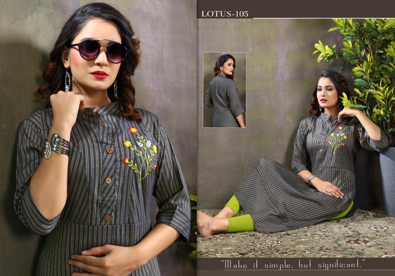 Available In Six Colours Latest Linen Kurti