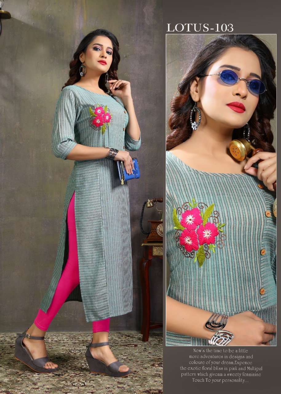 Available In Six Colours Latest Linen Kurti
