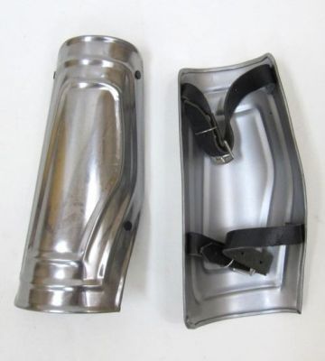 Gothic Hand Braces - Steel Construction, Silver Finish | Adjustable Leather Straps, Classic Roman Design, Enhanced Mobility