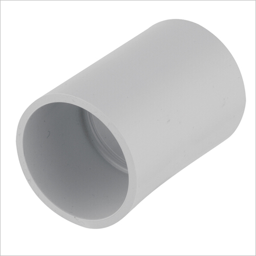 Conduit Coupler - PVC, 1/2 Inch Length, White | NPT Thread, Versatile Electrical Fitting with Internal Knockout Holes