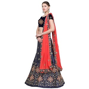 Fancy Silk Lehanga With Dupatta