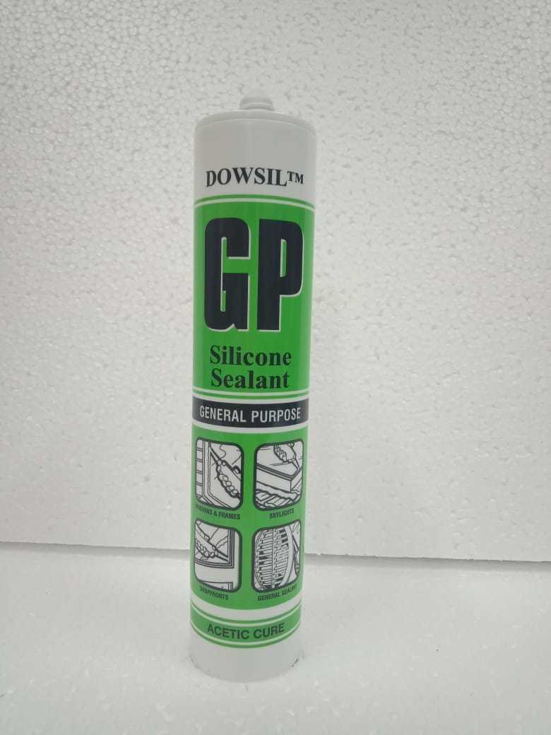 Dowsil Gp Acetoxy Silicone Sealant - 1-2 Millimeter Thickness, Translucent/white/black Color | Excellent Flexibility, Strong Adhesion To Glass And Ceramics