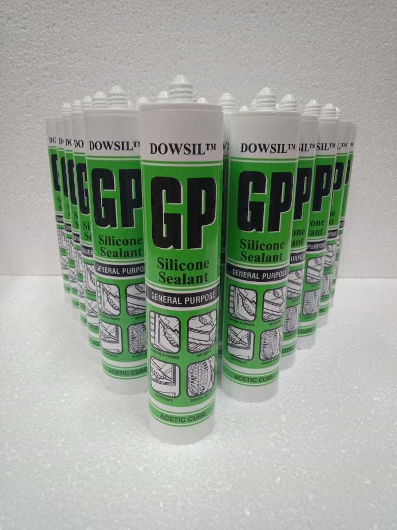 Dowsil Gp Acetoxy Silicone Sealant - 1-2 Millimeter Thickness, Translucent/white/black Color | Excellent Flexibility, Strong Adhesion To Glass And Ceramics