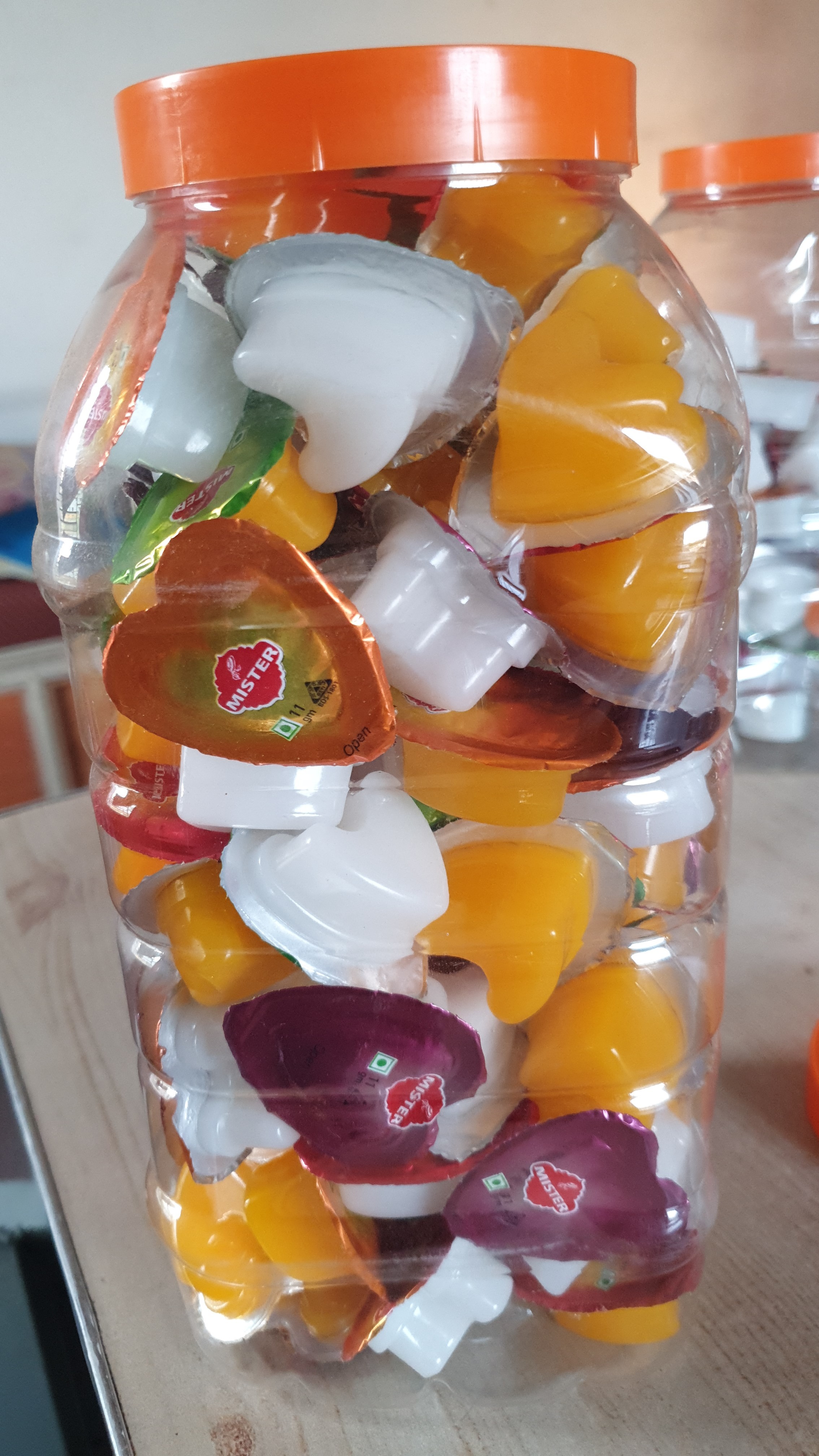 Mister Mango Pudding Love Jelly - 10 Gm X 100 Pcs X 15 Jars | Eggless, 0% Fat, Mango & Litchi Flavors, Shelf Life 1.5 Years