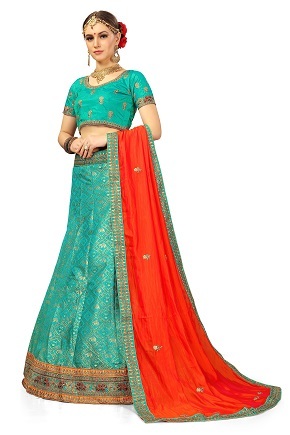 Silk Lehenga With Dupatta