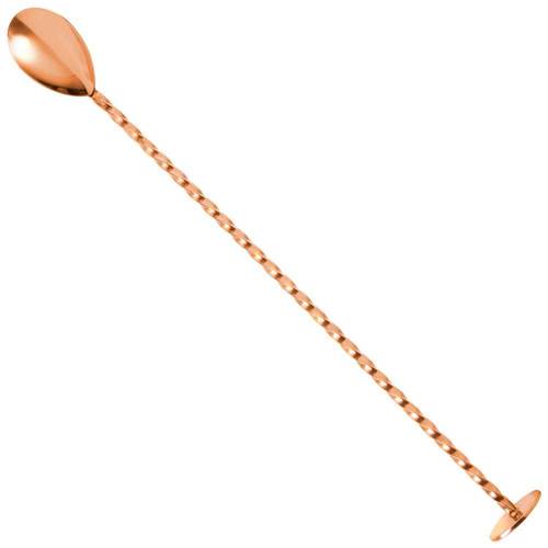 Bar Spoon Coin Tail (Copper Plated) St. Steel 26.5 Cm - Medium Size | Antique Style, 10 Grams Weight, Available in Multiple Sizes