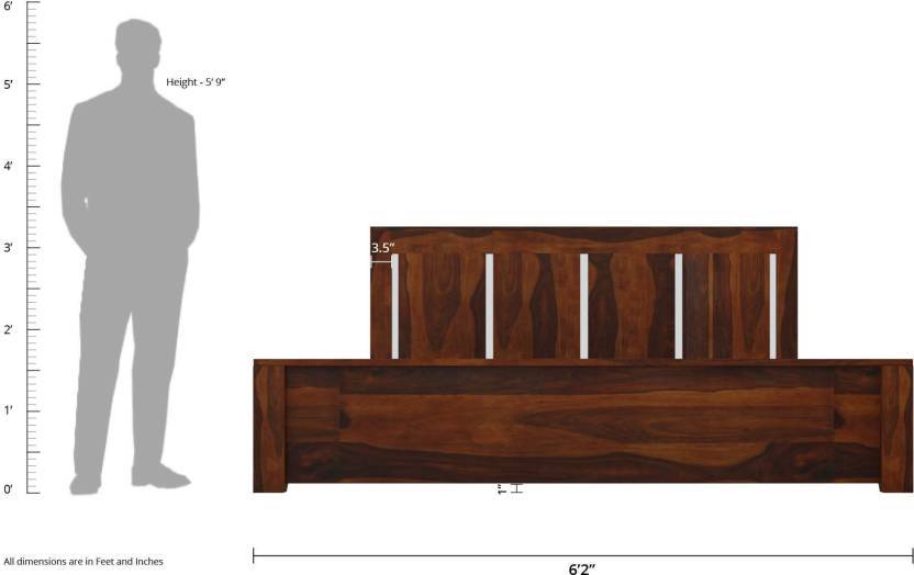 Solid Wooden Bed Chrome Carpenter Assembly