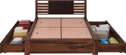 Solid Wood Double Bed Roaster Indoor Furniture