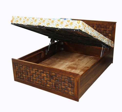 Solid Wood Double Bed Hydraulic Storage Carpenter Assembly