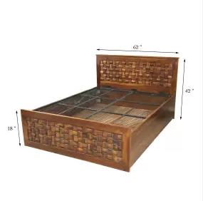 Solid Wood Double Bed Hydraulic Storage Carpenter Assembly