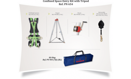 चरखी के साथ ट्राईपॉड (सीमित स्पेस एंट्री किट)