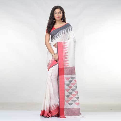 Ladies Pure Linen Saree