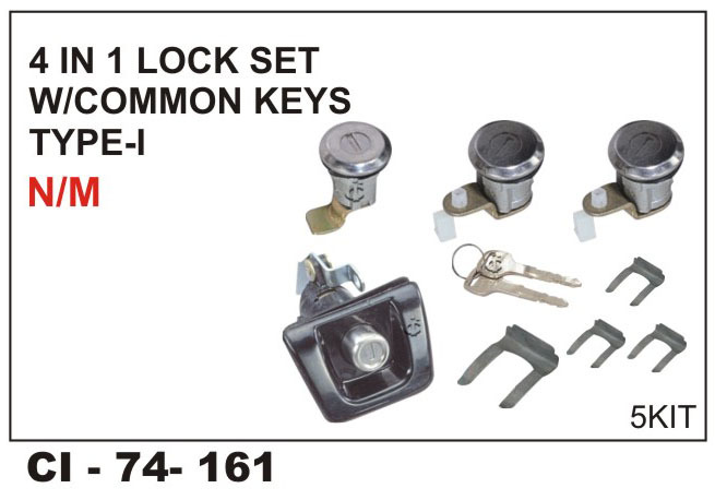 4 In 1 Lock Set W/Common Keys Type-1 Warranty: Yes