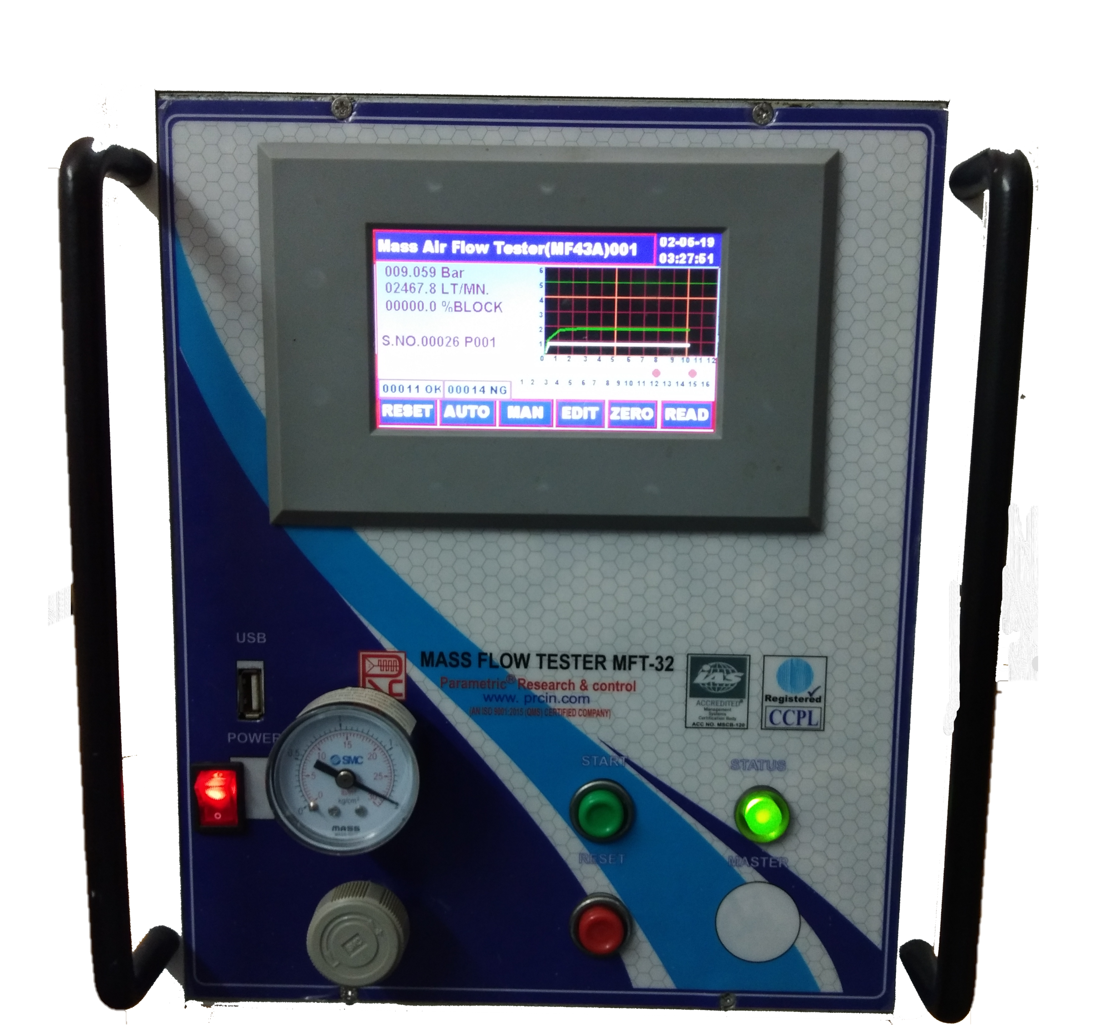 Mass Air Flow Tester - Application: Industrial